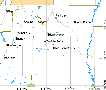 Emery County, UT map