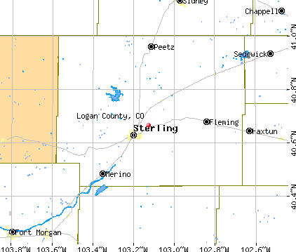 Logan County, CO map