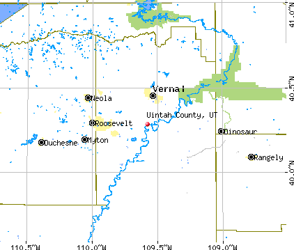 Uintah County, UT map