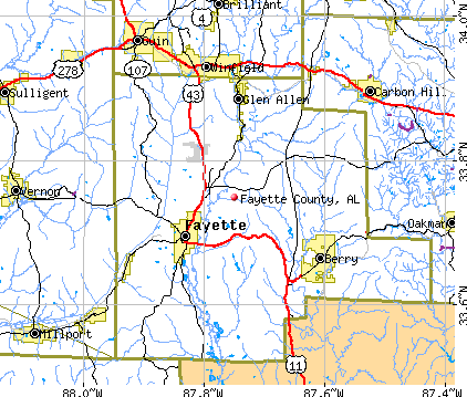 Fayette County, AL map