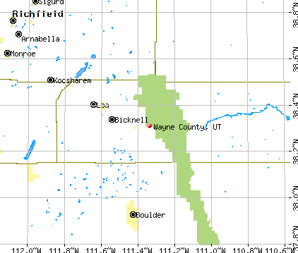 Wayne County, UT map