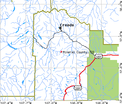 Mineral County, CO map