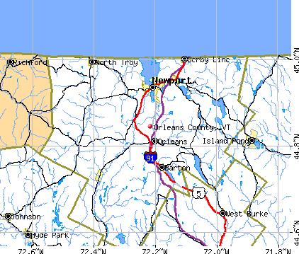 Orleans County, VT map