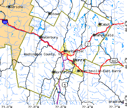 Washington County, VT map