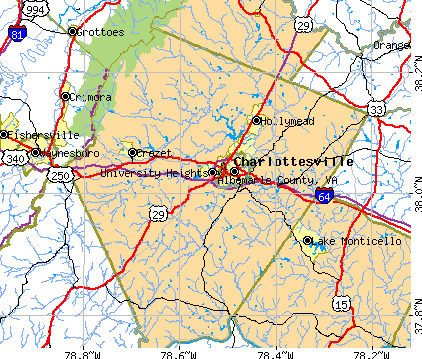 Albemarle County, VA map