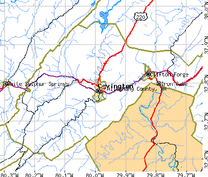 Alleghany County, VA map