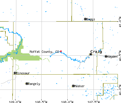 Moffat County, CO map