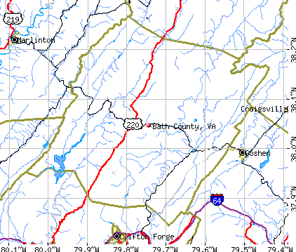 Bath County, VA map