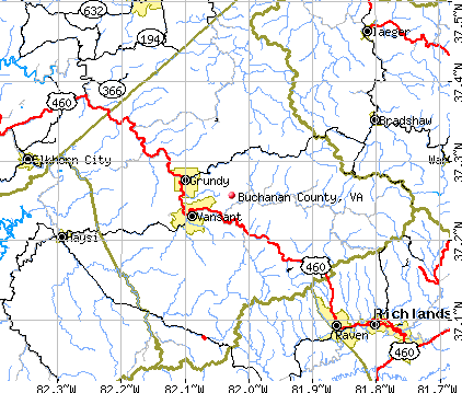 Buchanan County, VA map