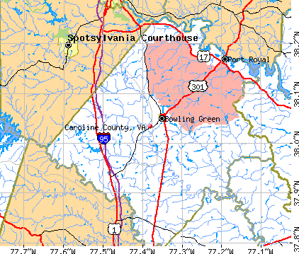 Caroline County, VA map