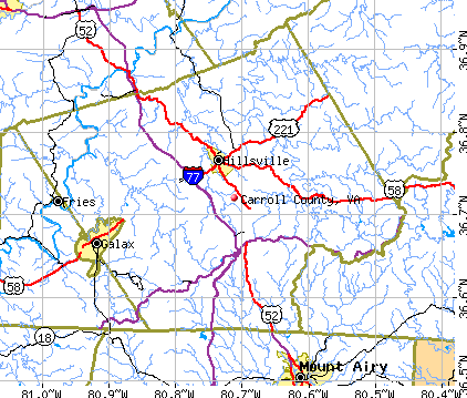 Carroll County, VA map