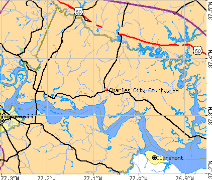 Charles City County, VA map
