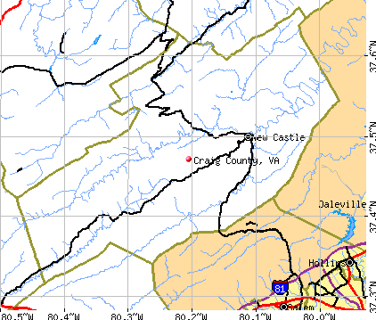 Craig County, VA map