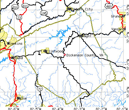 Dickenson County, VA map