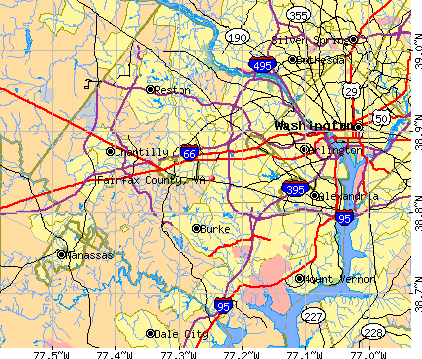 Fairfax County, VA map