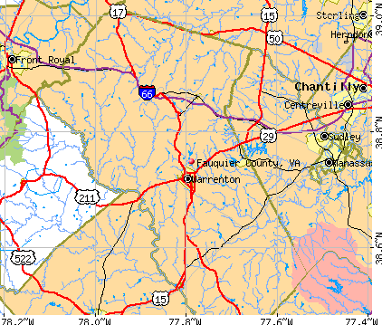 Fauquier County, VA map