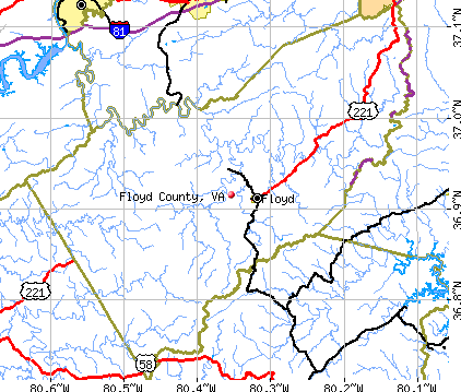 Floyd County, VA map