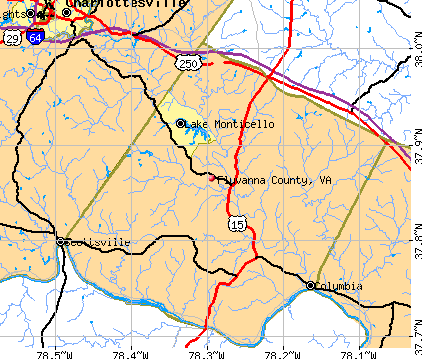 Fluvanna County, VA map