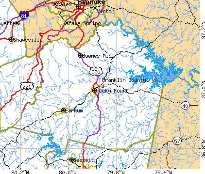 Franklin County, VA map
