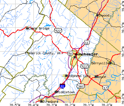 Frederick County, VA map