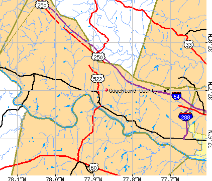 Goochland County, VA map