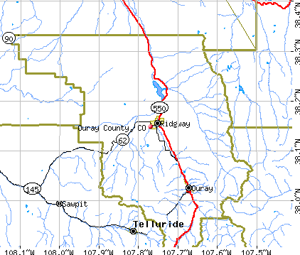 Ouray County, CO map