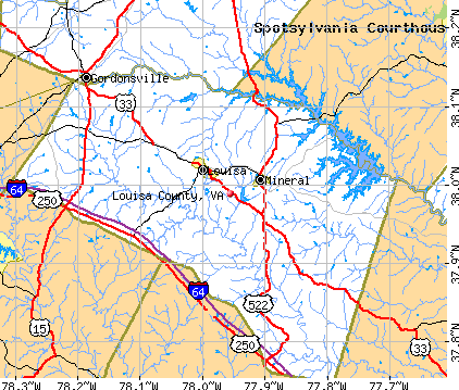 Louisa County, VA map