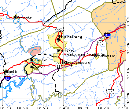 Montgomery County, VA map