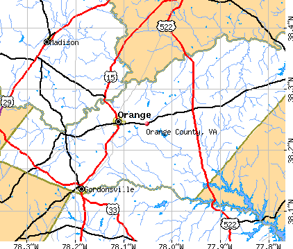 Orange County, VA map
