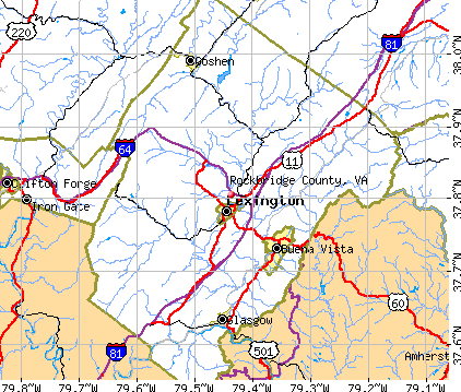 Rockbridge County, VA map