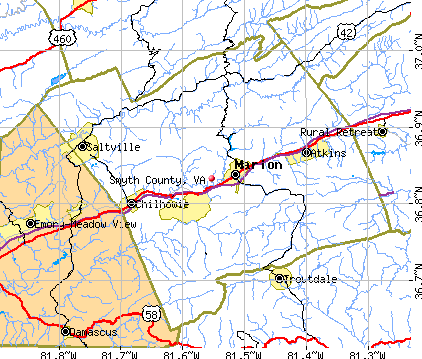 Smyth County, VA map