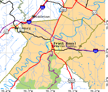 Warren County, VA map