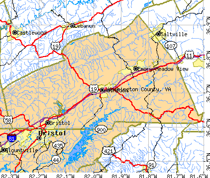 Washington County, VA map