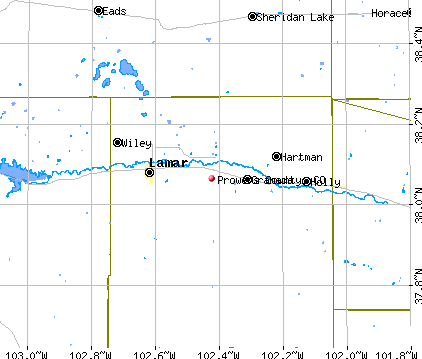 Prowers County, CO map