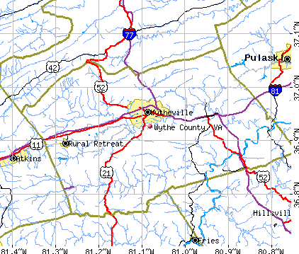 Wythe County, VA map