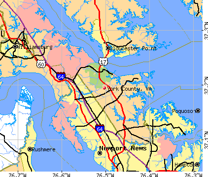 York County, VA map