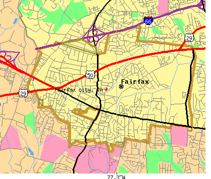 Fairfax city, VA map