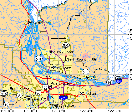 Clark County, WA map