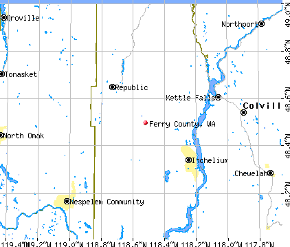 Ferry County, WA map