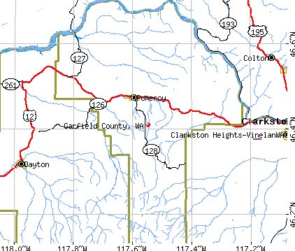 Garfield County, WA map