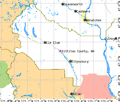 Kittitas County, WA map