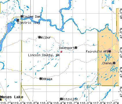 Lincoln County, WA map