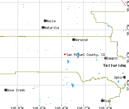 San Miguel County, CO map
