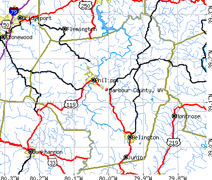 Barbour County, WV map