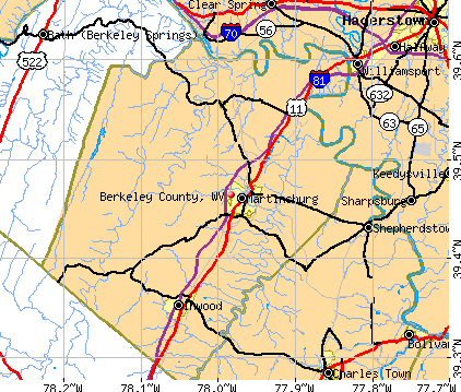 Berkeley County, WV map
