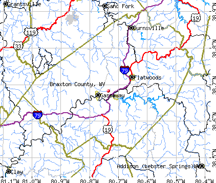 Braxton County, WV map