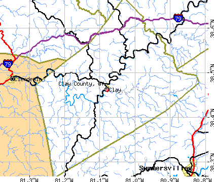 Clay County, WV map