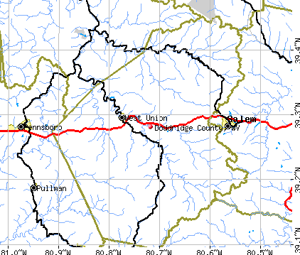 Doddridge County, WV map