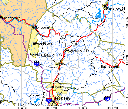 Fayette County, WV map