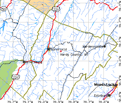 Hardy County, WV map